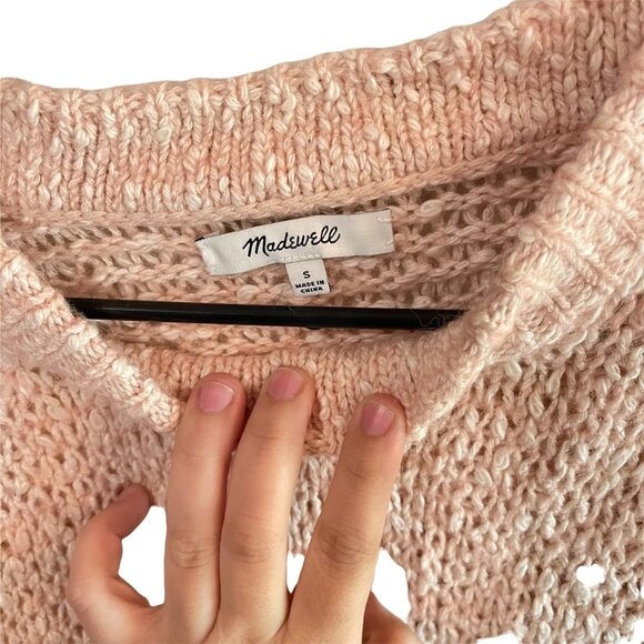 Madewell Baez Pullover Pink Sweater - Picture 3 of 4